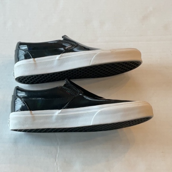 Vans Asher black patent slip on size W 8.5 M 7 - Picture 6 of 10